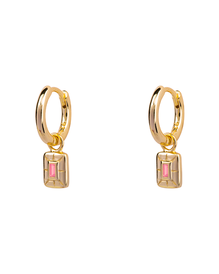 Petit Comité Oorbellen Geboortesteen Oktober Rozenkwarts Diamand