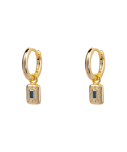 Petit Comité Oorbellen Geboortesteen September Saffier Diamand