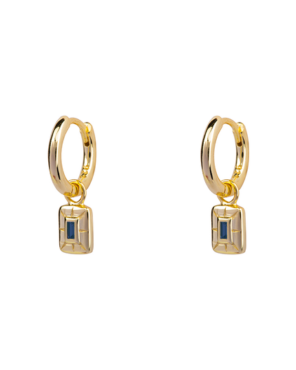 Petit Comité Oorbellen Geboortesteen September Saffier Diamand