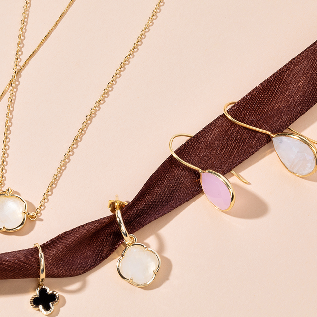 Petit Comité Oorbellen Groene Blauwe Topaas Mini