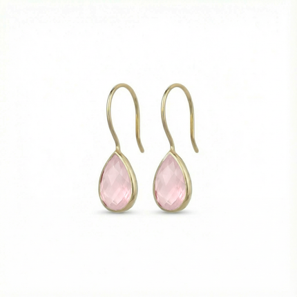 Petit Comité Oorbellen Rozenkwarts Druppel Mini