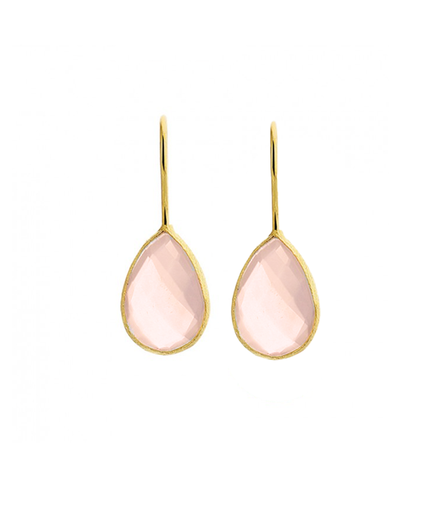 Petit Comité Oorbellen Rozenkwarts Druppel Mini