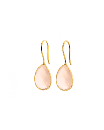 Petit Comité Oorbellen Rozenkwarts Druppel Mini