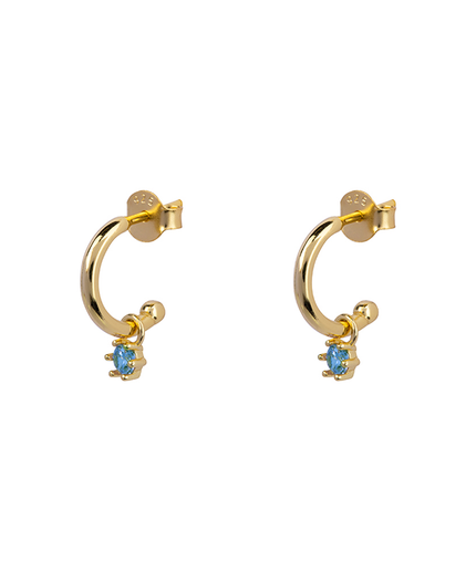 Petit Comité Oorhangers Geboortesteen Maart Aquamarijn