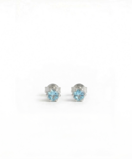 Petit Comité Oorknopjes Geboortesteen December Blauw Topaas