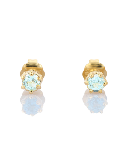 Petit Comité Oorknopjes Geboortesteen December Blauw Topaas