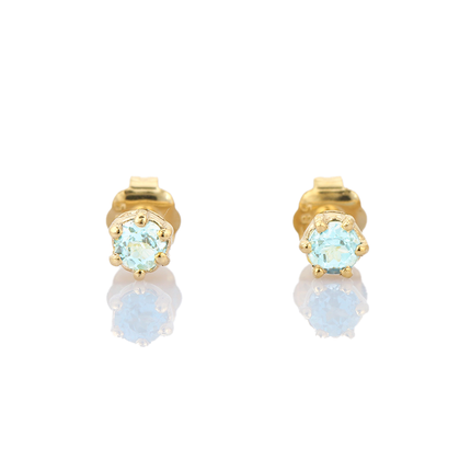 Petit Comité Oorknopjes Geboortesteen December Blauw Topaas