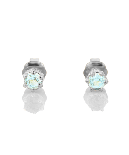 Petit Comité Oorknopjes Geboortesteen December Blauw Topaas