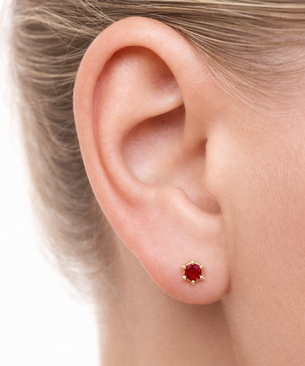 Petit Comité Oorknopjes Geboortesteen Februari Amethist