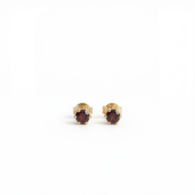 Petit Comité Oorknopjes Geboortesteen Januari Granaat