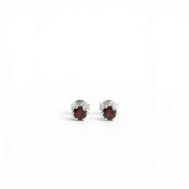 Petit Comité Oorknopjes Geboortesteen Januari Granaat