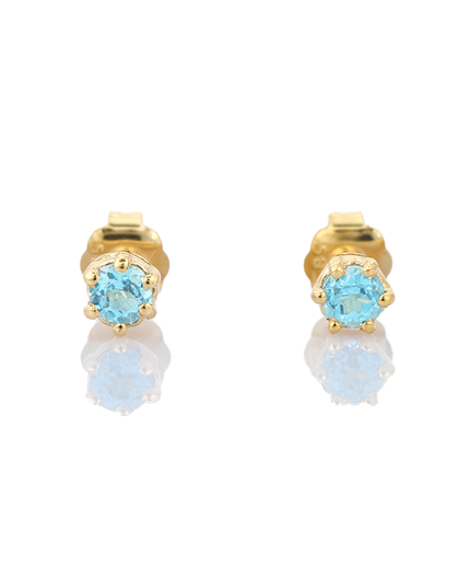 Petit Comité Oorknopjes Geboortesteen Maart Aquamarijn