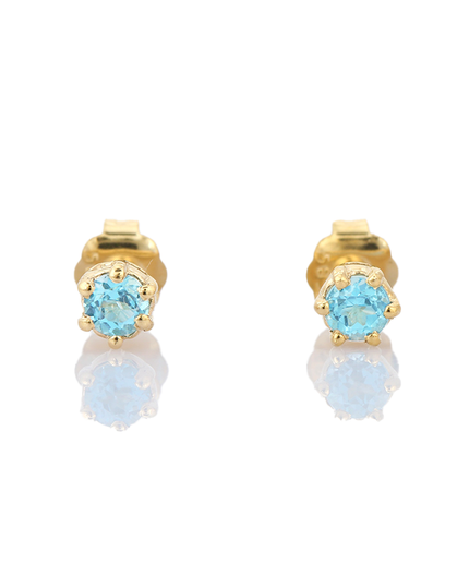 Petit Comité Oorknopjes Geboortesteen Maart Aquamarijn