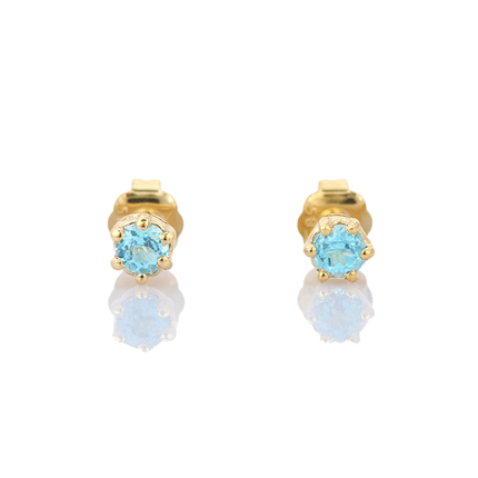 Petit Comité Oorknopjes Geboortesteen Maart Aquamarijn