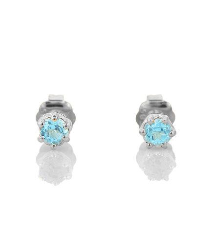 Petit Comité Oorknopjes Geboortesteen Maart Aquamarijn