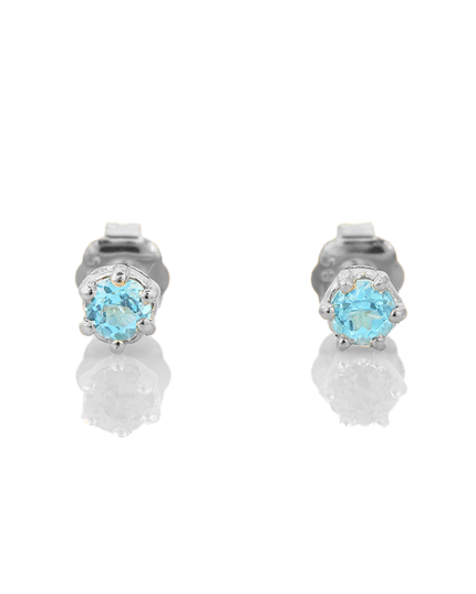 Petit Comité Oorknopjes Geboortesteen Maart Aquamarijn