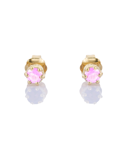 Petit Comité Oorknopjes Geboortesteen Oktober Rozenkwarts