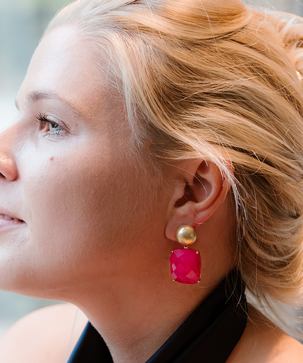 Petit Comité Statement Oorbellen Claire Chalcedoon