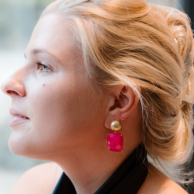 Petit Comité Statement Oorbellen Claire Chalcedoon