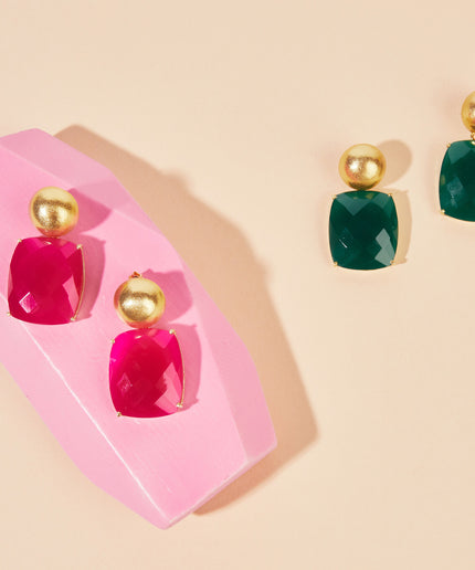 Petit Comité Statement Oorbellen Claire Smaragd