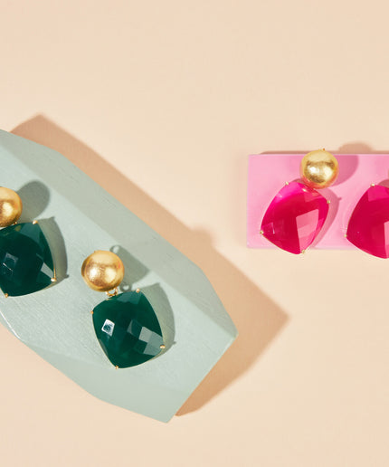 Petit Comité Statement Oorbellen Claire Smaragd