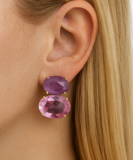 Petit Comité Statement Oorbellen Liv Loliet Kwarts