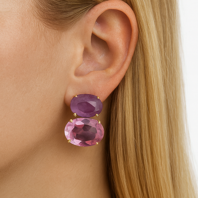 Petit Comité Statement Oorbellen Liv Loliet Kwarts