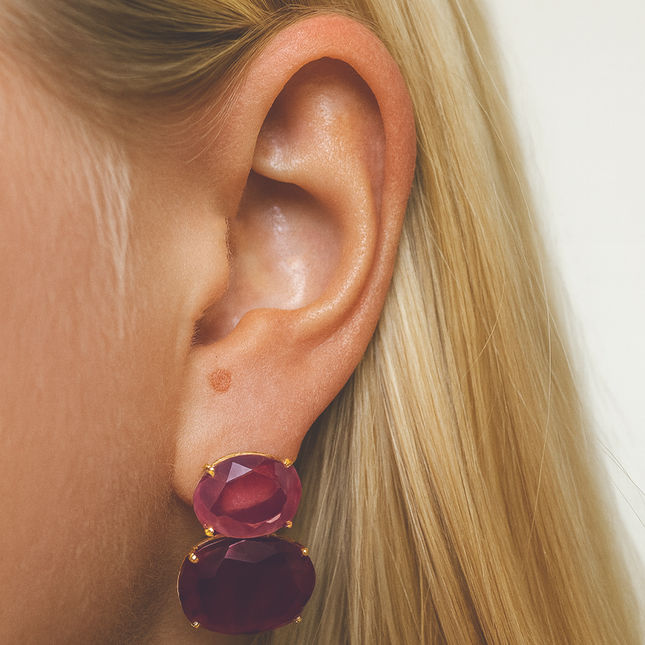 Petit Comité Statement Oorbellen Liv Roze Toermalijn