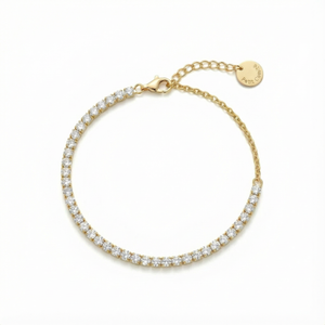 Petit Comité Tennis Bracelet Geboortesteen April Kristal Diamand