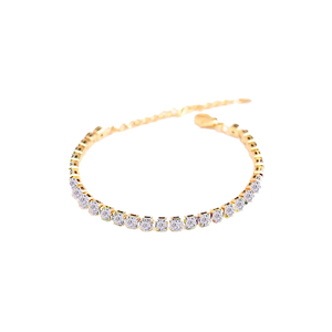 Petit Comité Tennis Bracelet Geboortesteen April Kristal Diamand