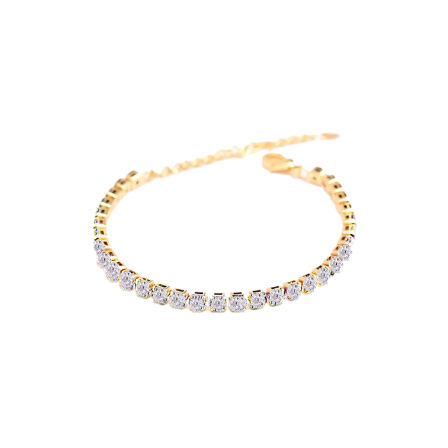 Petit Comité Tennis Bracelet Geboortesteen April Kristal Diamand