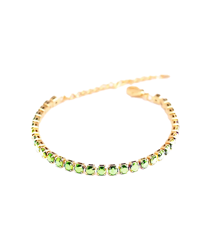 Petit Comité Tennis Bracelet Geboortesteen Augustus Peridoot Diamand