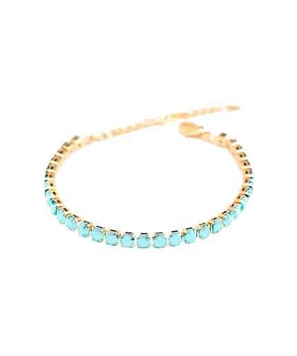 Petit Comité Tennis Bracelet Geboortesteen December Blauwe Topaas Diamand