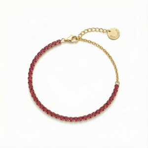 Petit Comité Tennis Bracelet Geboortesteen Juli Robijn Diamand