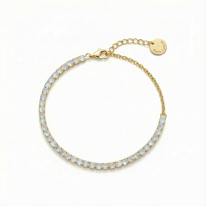 Petit Comité Tennis Bracelet Geboortesteen Juni Maansteen Diamand