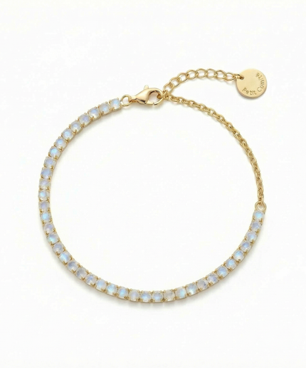 Petit Comité Tennis Bracelet Geboortesteen Juni Maansteen Diamand