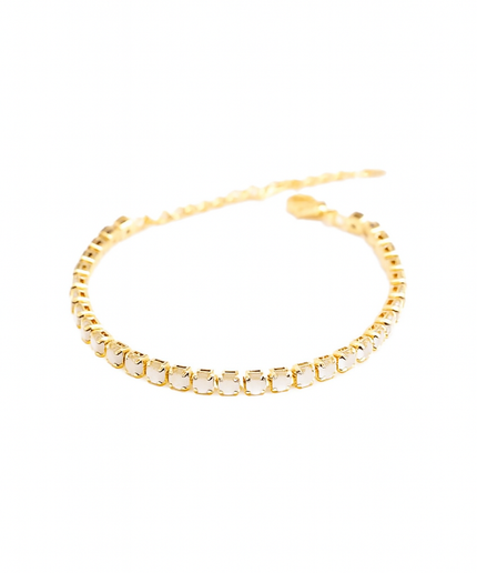 Petit Comité Tennis Bracelet Geboortesteen Juni Maansteen Diamand