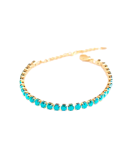 Petit Comité Tennis Bracelet Geboortesteen Maart  Aquamarijn Diamand