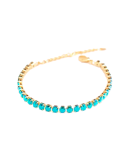 Petit Comité Tennis Bracelet Geboortesteen Maart  Aquamarijn Diamand