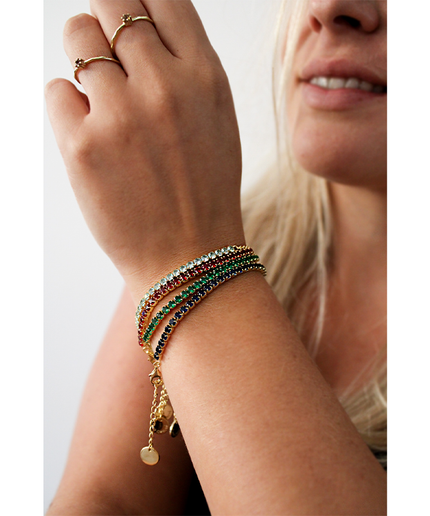 Petit Comité Tennis Bracelet Geboortesteen Maart  Aquamarijn Diamand