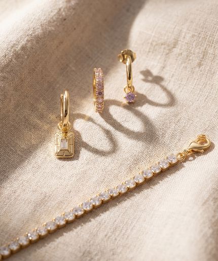 Petit Comité Tennis Bracelet Geboortesteen Mei Smaragd Diamand