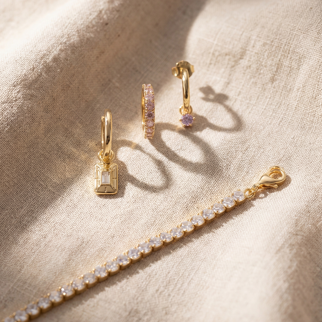 Petit Comité Tennis Bracelet Geboortesteen Mei Smaragd Diamand