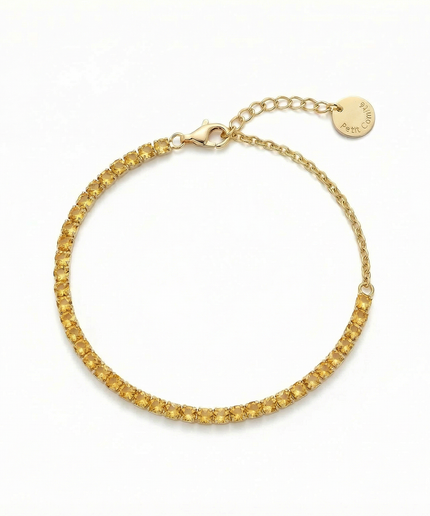 Petit Comité Tennis Bracelet Geboortesteen November Citrien Diamand