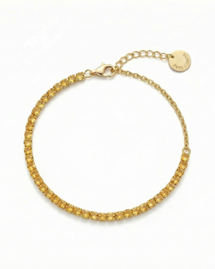 Petit Comité Tennis Bracelet Geboortesteen November Citrien Diamand