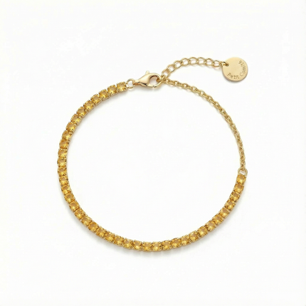 Petit Comité Tennis Bracelet Geboortesteen November Citrien Diamand