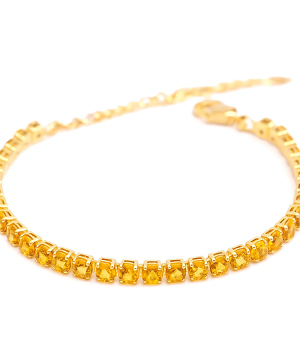 Petit Comité Tennis Bracelet Geboortesteen November Citrien Diamand