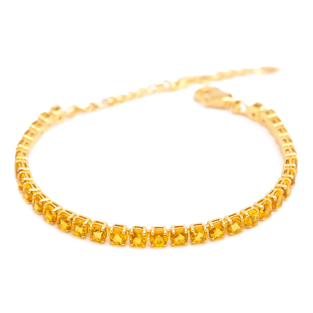 Petit Comité Tennis Bracelet Geboortesteen November Citrien Diamand