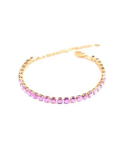 Petit Comité Tennis Bracelet Geboortesteen Oktober Rozenkwarts Diamand