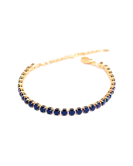 Petit Comité Tennis Bracelet Geboortesteen September Saffier Diamand