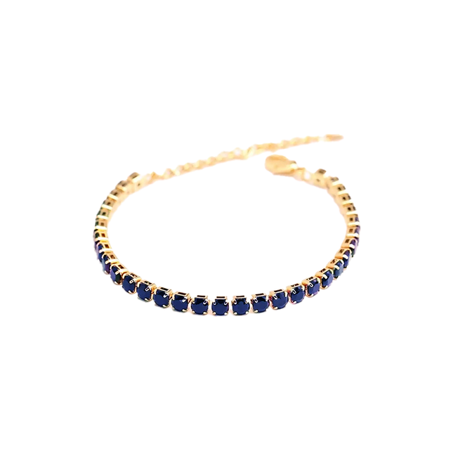 Petit Comité Tennis Bracelet Geboortesteen September Saffier Diamand